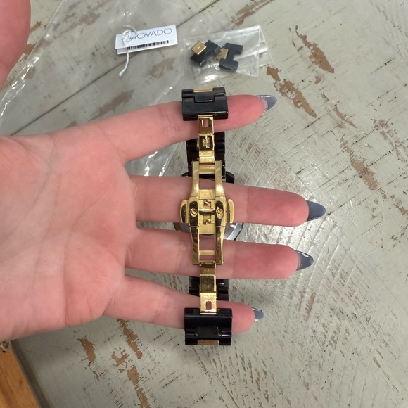Movado Bold Black and Gold Watch - Picture 5 of 15